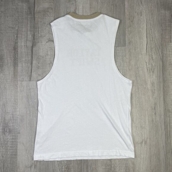 Taylor Swift White Gold Logo Muscle Tank Top Size Small Eras Tour Merch USA J - Picture 7 of 7